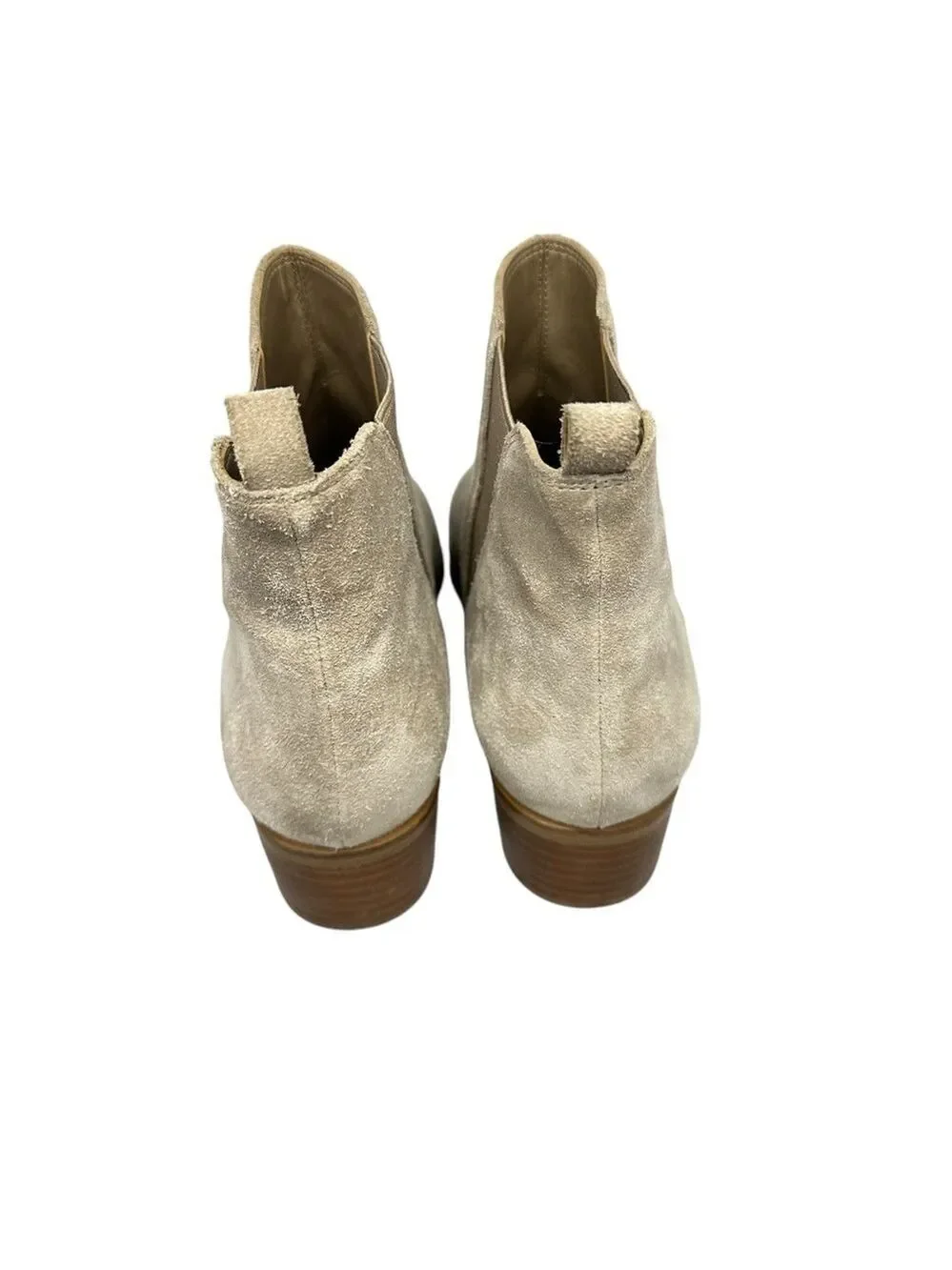 Marc Fisher Beige Yale Pointy‎ Toe Chelsea Suede Leather Women’s Bootie Size 8M